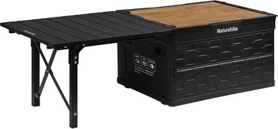 Naturehike Lispace Camping Table with Storage Box, 50L Collapsible Trunk Organiz
