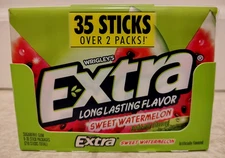 EXTRA Sugar-Free Gum SWEET WATERMELON Mega Packs Lot (6 x 35 Sticks) BB 7-6-26