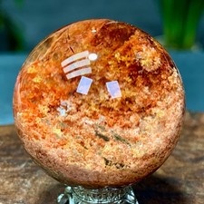 43G Natural Green Ghost Crystal Quartz Ball Crystal Sphere Mineral Specimen