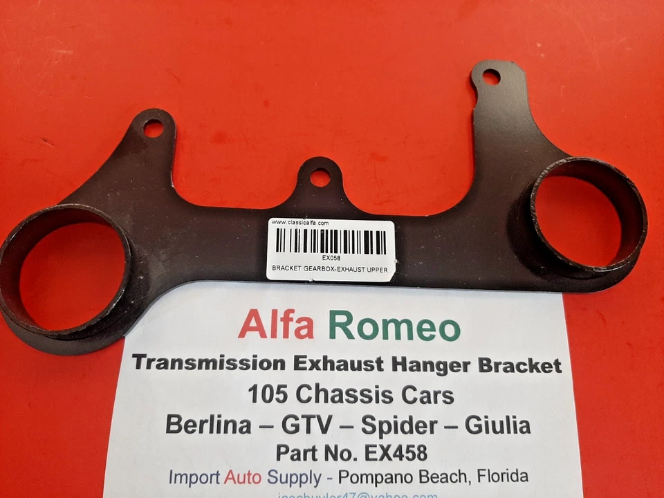 ALFA ROMEO Spider GTV  Berlina 105 Series Transmission Exhaust Hanger Bracket - Image 2 of 3