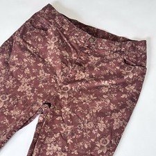 Vintage Lauren Ralph Lauren Pants Women 14w Brown Floral AOP Straight Leg