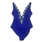 NWOTD Boston Proper Amita Naithani L Embellished Plunge 1PC Swimsuit 132474