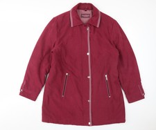 Katherine Hammond Women's Red Mid-Length Jacket Size 14