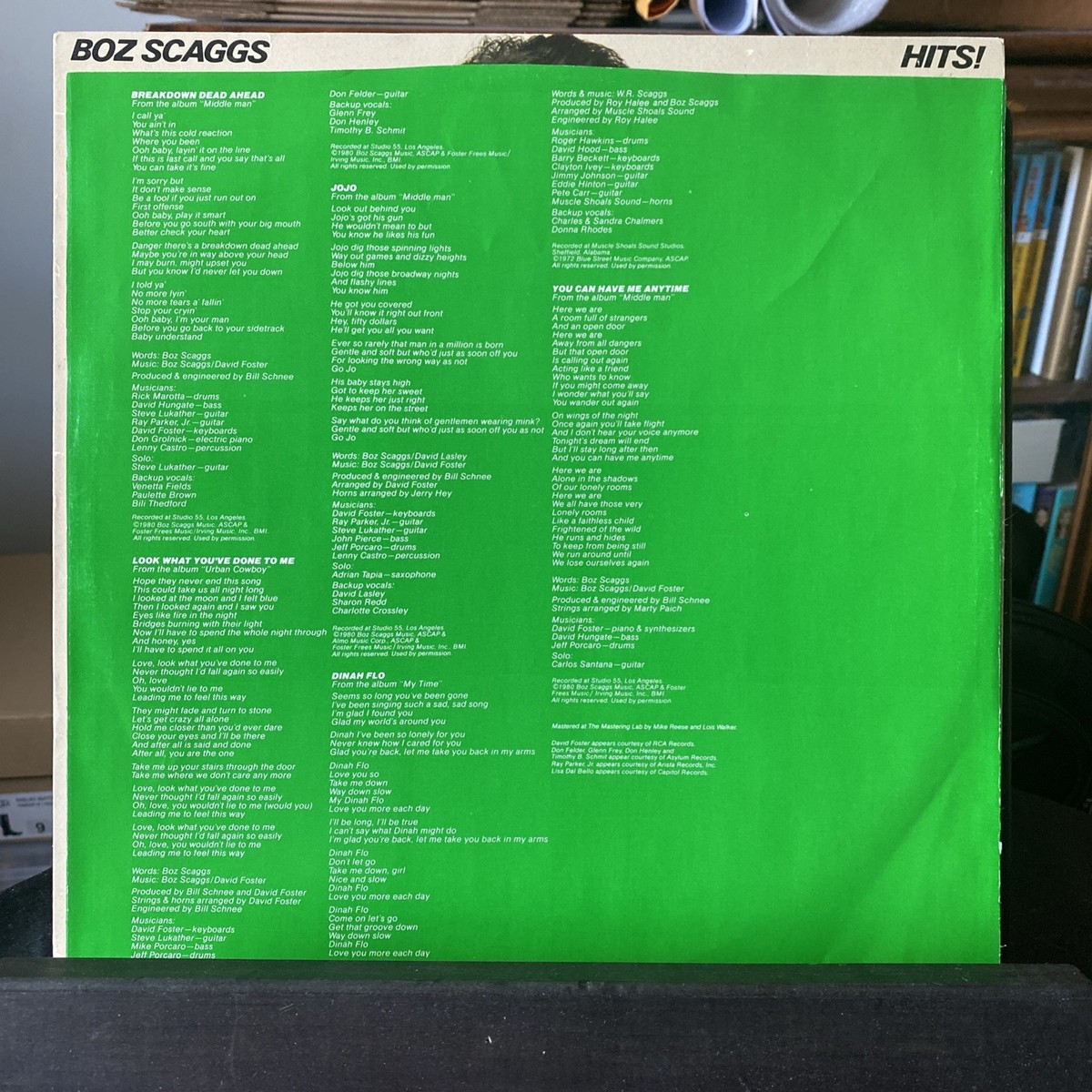 Boz Scaggs – HITS! (1980, Vinyl LP) “You Can Have Me Anytime