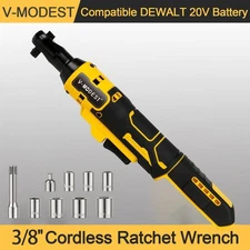 Cordless Electric Ratchet Wrench 3/8" for Dewalt 20V Battery 70Ft-lbs W/Sleeve