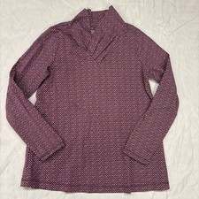 Tea Collection Purple Floral Long Sleeve Shirt Size 8 VGUC