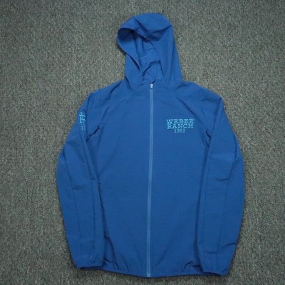 Redvanly Jacket Men Small Blue Dewitt Full Zip Pockets Hooded Weber Ranch Vodka