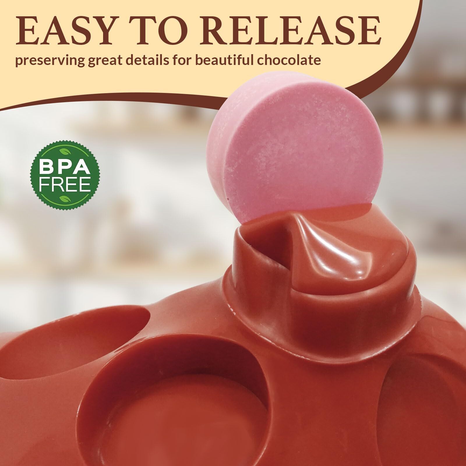 Oreo Silicone Molds 2 PCS, 12-Cavity 2.1" Round Cylinder Chocolate Covered Oreos