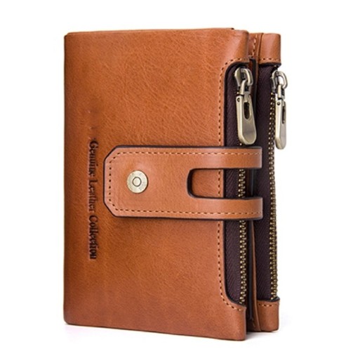 Leather Wallet For Men Genuine RFID Blocking 14 Card Slots Button Closure 1 pcs - Picture 11 of 27