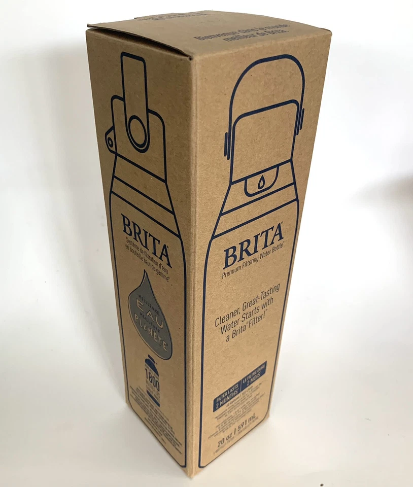 Garrafa de água filtrada Brita 20 oz Premium parede dupla aço inoxidável isolada - Imagem 4 de 4