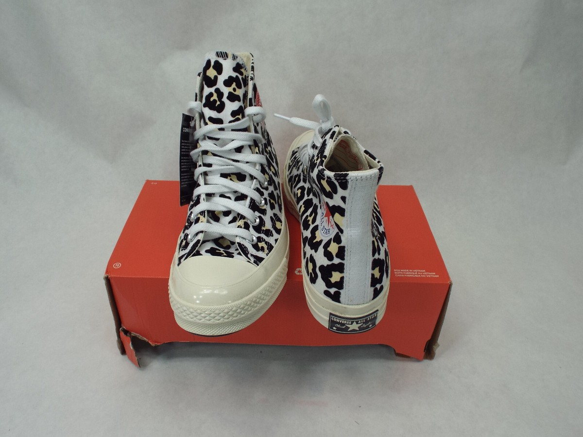 ちゃー Rare Converse Knee High Tops Cheetah Print Youth/Kids US Sz