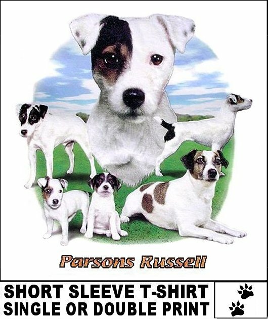 FUN LOVING PARSONS JACK RUSSELL TERRIER DOG GROUP T-SHIRT WS717