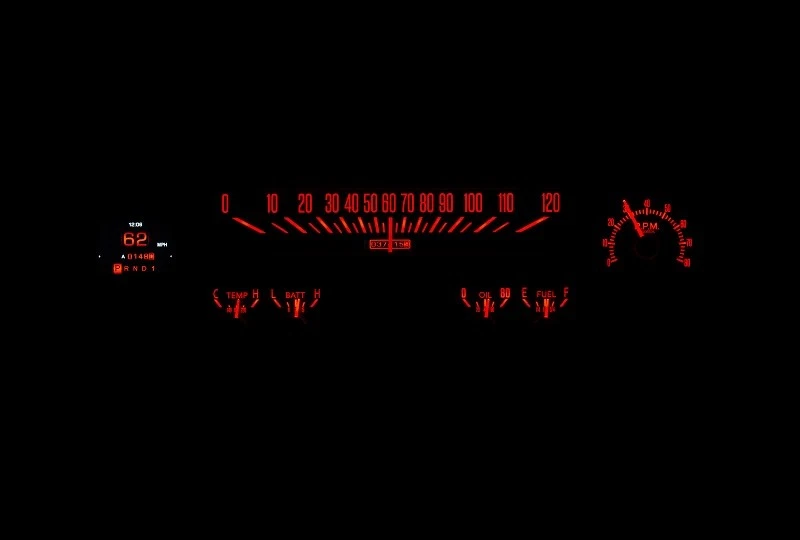 Sistema de calibre analógico para camioneta Chevy Dakota Digital 1964-66 RTX-64C-PU-X Foto 2 de 4