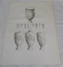 1818 Print/Greek&Roman Sculptures/VASES DE MARATHON,Egyptian Minister to King/A