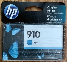 HP Original Ink Cartridge 910 Cyan 3YL58AN Option 140 May 2022 NEW IN BOX