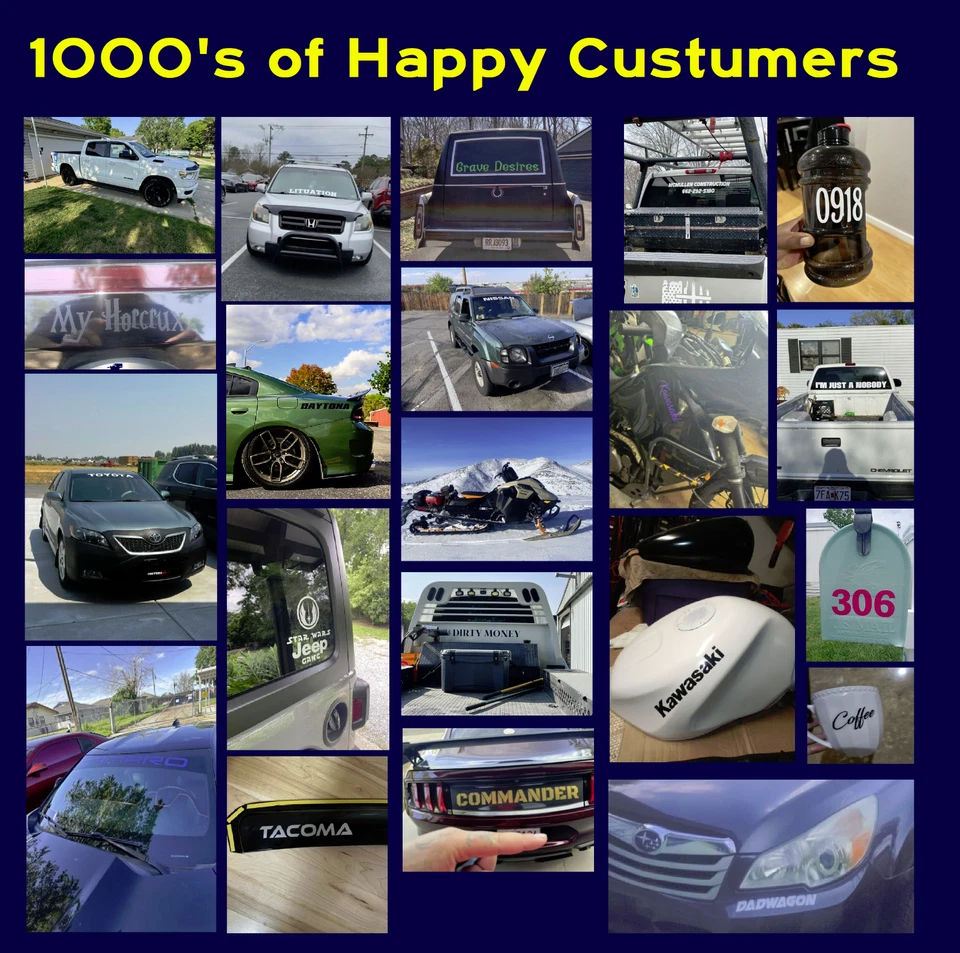 Custom Decal Sticker Vinyl Lettering Personalized Text,Window Wall Car Truck (14 - Image 2 of 4