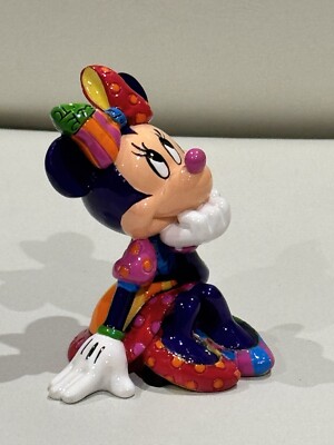 Disney Britto Minnie Mouse Figur 3''H - Originalverpackt 2011 Sammlerstück Ornament