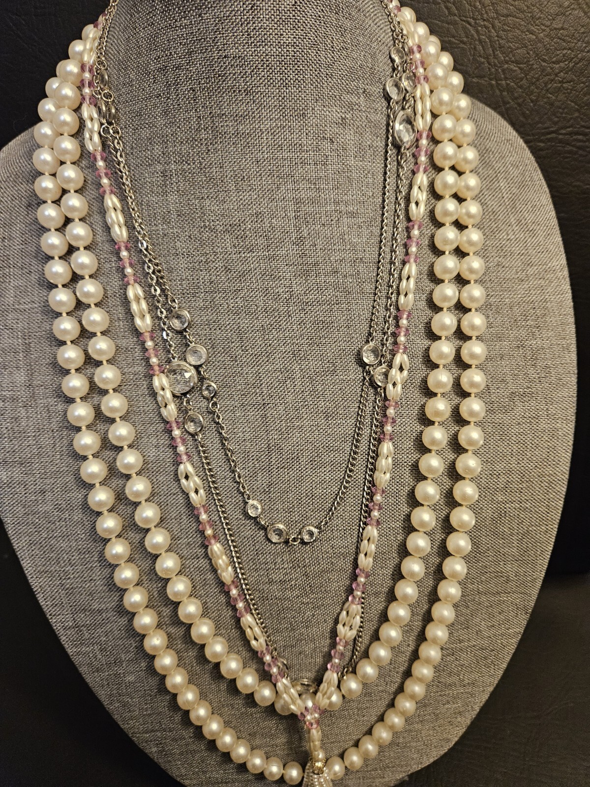 3 Vintage Assorted Statement Necklaces - image 1