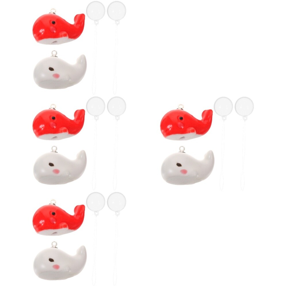 8 Pcs Fish Tank Floating Pendant Ceramics Betta Toys Aquarium