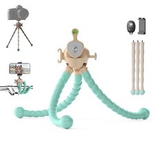 Camera Phone Tripod Mini Flexible Tripod Stand With Phone Holder Wireless Remote