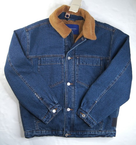 Sherpa Lined Indigo Blue Denim Jacket 