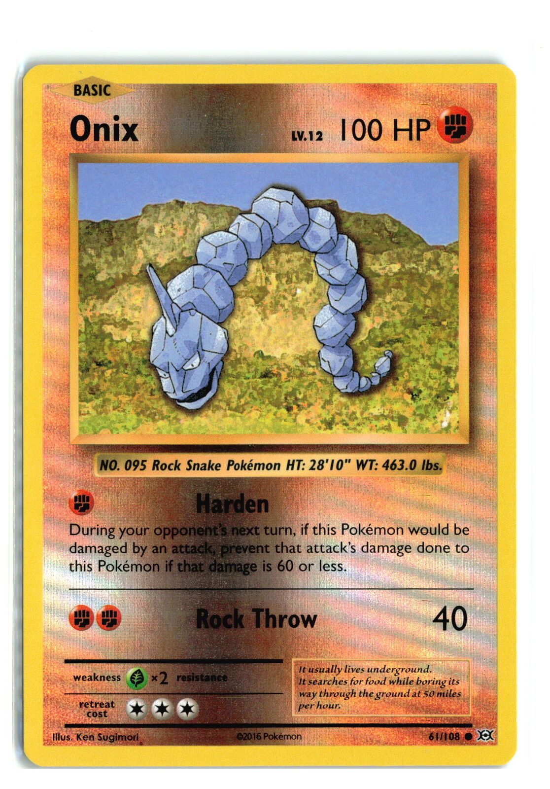 Onix Reverse - Pokémon Go Pokémon card 036/078