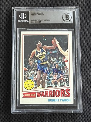 HOF ROBERT PARISH 1977-78 TOPPS ROOKIE SIGNED AUTOGRAPHED CARD BAS AUTHENTIC