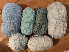 6 balls Mixed Blue-Toned Wool