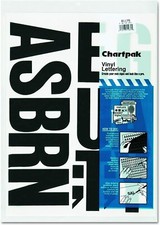 Chartpak 4-inch Black Stick-on Vinyl Letters  Numbers 01175 , 1 PACK