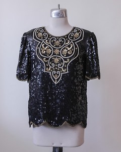 sequin top xl