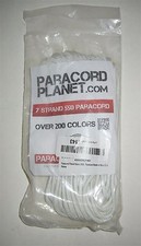 Paracord Planet NYLON 550 Cord Type III 7 Strand Paracord, WHITE