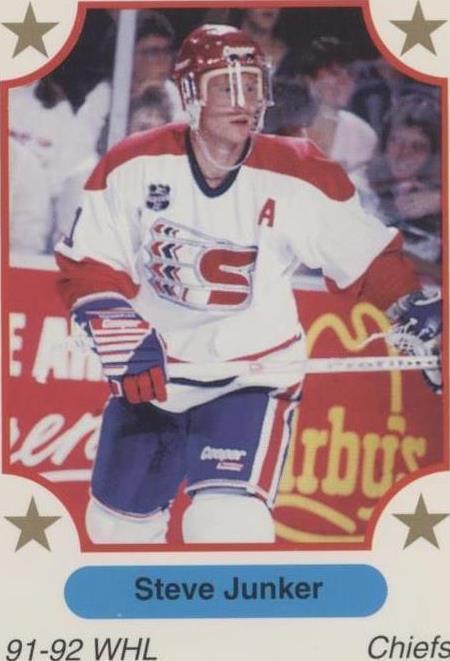 1991-92 7th Inning Sketch WHL - Steve Junker #9 - 1 of 1