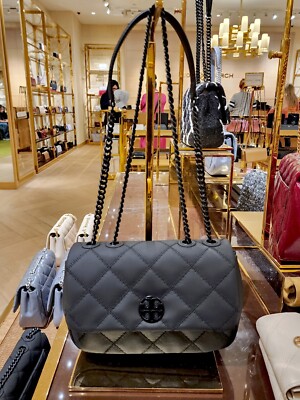 Tory Burch WILLA Matte Black Small Shoulder Bag Crossbody Purse