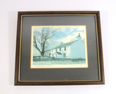 Middle Fell Farm Langdale T. Leslie Hawkes Signed Art Print Framed