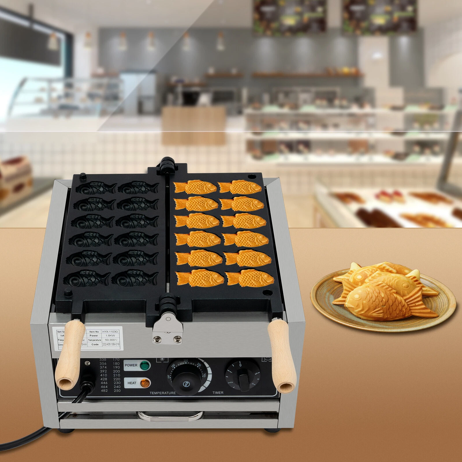 1800W Mini Fish-Shaped Waffle Making Machine Desktop Electric Waffle Maker
Opens in a new window or