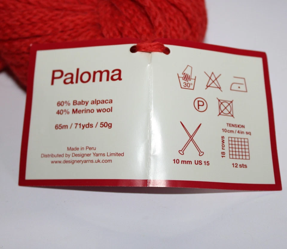 Debbie Bliss Paloma Col 42017 Naranja 60% Bebé Alpaca 40% Lana Merino 50gr 71yd Foto 2 de 3
