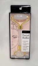 Best Brands Glam & Beauty Facial Roller Small Large White Marble Gold Pattern