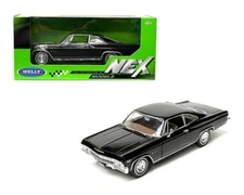 1/24 Welly NEX 1965 Chevrolet Impala SS 396 Diecast Model Car Black 22417 BK