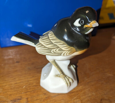 traumhafte Porzellan Vogel C. Graser Figur Passau um 1930 bemalt