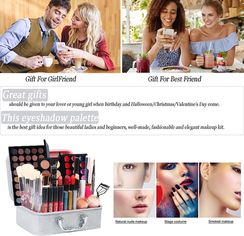 Trousse Di Trucchi Set, Set Trucco Professionale Completo, Viaggio Cosmetics Tav - Foto 6 di 12