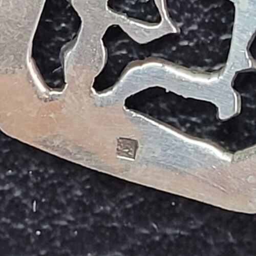 Antique Chain Necklace Symbols Egypt Hieroglyphs Sterling Silver Vintage - Photo 9 sur 13