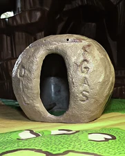 Marx 1961 Flintstones Play Set Gas Station Building Only, Marbled Gray