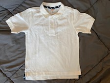 GYMBOREE Boys Uniform White Polo School Shirt Stain Release Finish Size 5 NEW