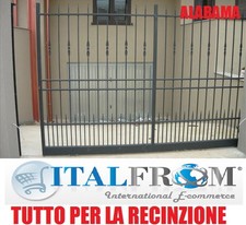 CANCELLO SCORREVOLE RECINZIONE RINGHIERA FERRO BATTUTO ZINCATO E VERNICIATO