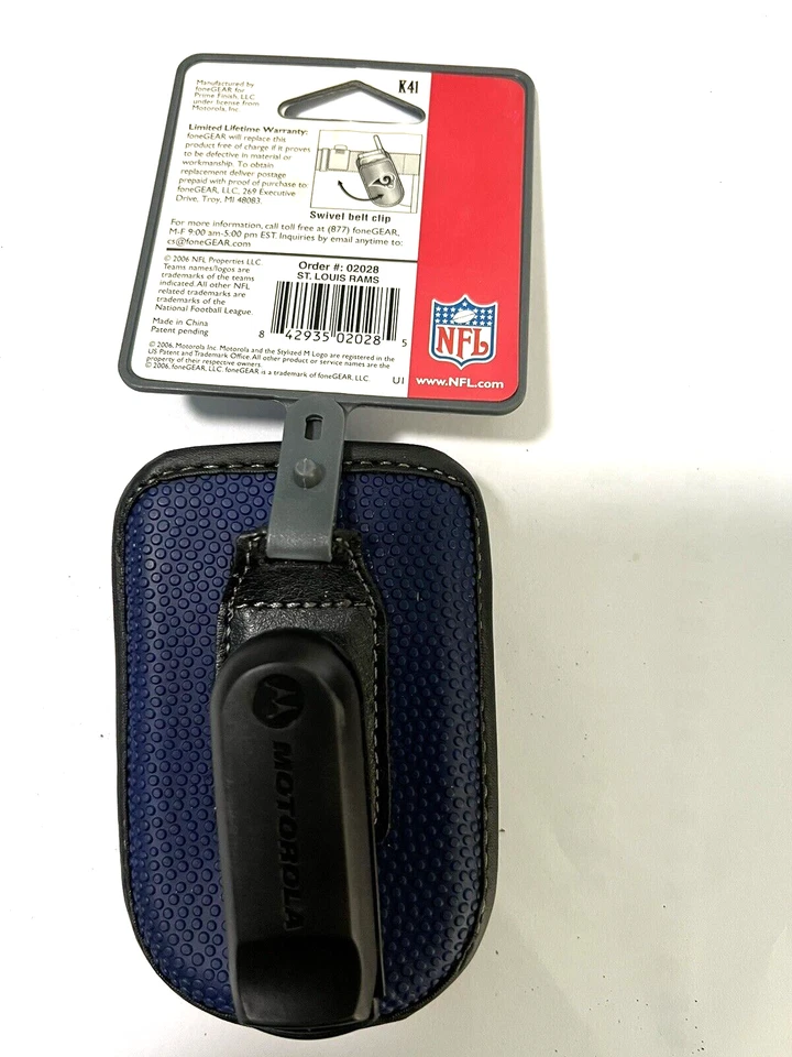 Чехол для сотового телефона университетской серии St Louis Rams грубая отделка темно-синий (G42U2) - Изображение 2 из 4
