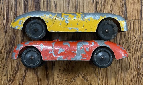 Vintage Porsche Toosietoy Metal Toy Cars Lot Red & Yellow - Picture 2 of 11