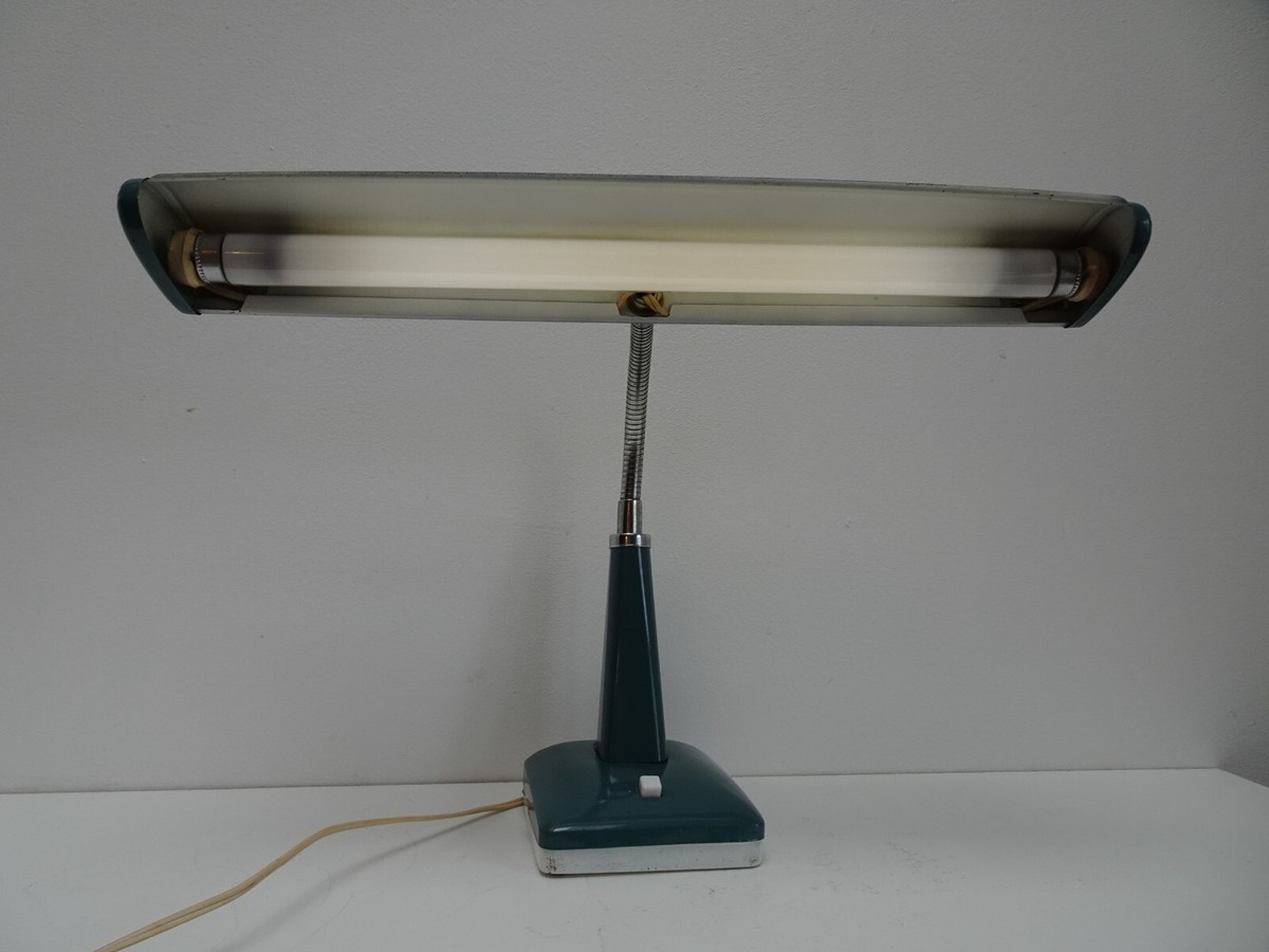 VINTAGE SPACE AGE LAMP SIGNED GLAMOR JAPAN TABLE DESK INDUSTRIAL