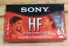 Single - Sony HF Normal Bias Audio Cassette Tapes 60 Minutes - Blank New Sealed