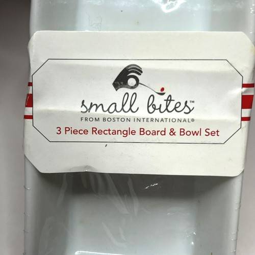 Small Bites Wood Cutting Board & Ceramic Bowl 3-Pc. Set - Picture 3 of 7