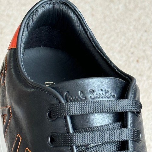 PAUL SMITH black leather BASSO trainers sneakers shoes UK 6 US 7 EUR 40 - Picture 10 of 17